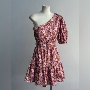 [New]Jason Wu Floral One-Shoulder Mini Dress